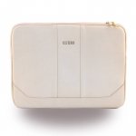 Guess Saffiano Notebook Sleeve - дизайнерски луксозен кожен калъф за преносими компютри до 15 инча (златист) 2