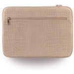 Guess Croco Notebook Sleeve - дизайнерски луксозен кожен калъф за преносими компютри до 15 инча (бежов) 1