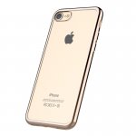 Devia Glitter Soft Case - силиконов (TPU) калъф за iPhone 8, iPhone 7 (прозрачен-златист) 2