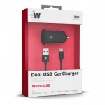 Just Wireless CC Dual microUSB Car Charger 2.1A - зарядно за кола с два USB изхода и microUSB кабел за смартфони 1
