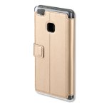 4smarts Supremo Book Flip Case - кожен калъф с поставка и отделение за кр. карта за Huawei P9 Lite (златист) 3