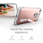 Spigen Slim Armor Case - хибриден кейс с поставка и най-висока степен на защита за iPhone 8, iPhone 7 (розово злато) 4