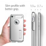 Spigen Slim Armor Case - хибриден кейс с поставка и най-висока степен на защита за iPhone 8, iPhone 7 (сребрист) 5