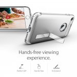 Spigen Slim Armor Case - хибриден кейс с поставка и най-висока степен на защита за iPhone 8, iPhone 7 (сребрист) 6