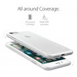 Spigen AirSkin Case - качествен ултратънък (0.36мм) кейс за iPhone 8, iPhone 7 (прозрачен-мат) 2