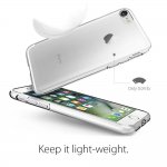 Spigen Liquid Crystal Case - тънък качествен термополиуретанов кейс за iPhone 8, iPhone 7 (прозрачен) 2