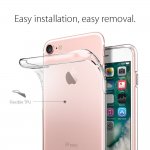 Spigen Liquid Crystal Case - тънък качествен термополиуретанов кейс за iPhone 8, iPhone 7 (прозрачен) 3