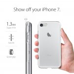 Spigen Liquid Crystal Case - тънък качествен термополиуретанов кейс за iPhone 8, iPhone 7 (прозрачен) 4