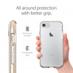Spigen Neo Hybrid Case Crystal - хибриден кейс с висока степен на защита за iPhone 8, iPhone 7 (прозрачен-златист) 10