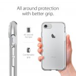 Spigen Neo Hybrid Case Crystal - хибриден кейс с висока степен на защита за iPhone 8, iPhone 7 (прозрачен-сребрист) 7