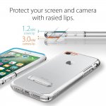 Spigen Ultra Hybrid Case S - хибриден кейс с висока степен на защита и поставка за iPhone 8, iPhone 7 (прозрачен) 3