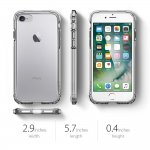 Spigen Crystal Shell Case - хибриден кейс с висока степен на защита за iPhone 8, iPhone 7 (прозрачен-сив) 4