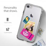 Spigen Crystal Shell Case - хибриден кейс с висока степен на защита за iPhone 8, iPhone 7 (прозрачен-сив) 14