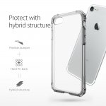 Spigen Crystal Shell Case - хибриден кейс с висока степен на защита за iPhone 8, iPhone 7 (прозрачен-сив) 5