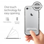 Spigen Crystal Hybrid Case - хибриден кейс с висока степен на защита и поставка за iPhone 8, iPhone 7 (прозрачен-сив) 7