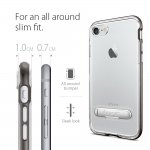 Spigen Crystal Hybrid Case - хибриден кейс с висока степен на защита и поставка за iPhone 8, iPhone 7 (прозрачен-сив) 6