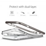 Spigen Crystal Hybrid Case - хибриден кейс с висока степен на защита и поставка за iPhone 8, iPhone 7 (прозрачен-сив) 5