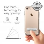 Spigen Crystal Hybrid Case - хибриден кейс с висока степен на защита и поставка за iPhone 8, iPhone 7 (прозрачен-златист) 3