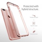 Spigen Ultra Hybrid Case - хибриден кейс с висока степен на защита за iPhone 8 Plus, iPhone 7 Plus (роз.злато-прозрачен) 2