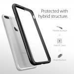 Spigen Ultra Hybrid Case - хибриден кейс с висока степен на защита за iPhone 8 Plus, iPhone 7 Plus (черен-прозрачен) 4