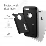 Spigen Tough Armor Case - хибриден кейс с най-висока степен на защита за iPhone 8 Plus, iPhone 7 Plus (черен) 7