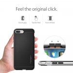 Spigen Neo Hybrid Case - хибриден кейс с висока степен на защита за iPhone 8 Plus, iPhone 7 Plus (черен-сребрист) 4