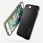 Spigen Neo Hybrid Case - хибриден кейс с висока степен на защита за iPhone 8 Plus, iPhone 7 Plus (черен-златист) 10