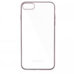 Macally Luxr Soft Case - силиконов (TPU) калъф за iPhone 8, iPhone 7 (прозрачен-розово злато) 1