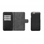 JT Berlin WalletCase Style 3in1 - кожен калъф (естествена кожа), тип портфейл с отделящ се кейс за iPhone 8, iPhone 7 (черен) 1