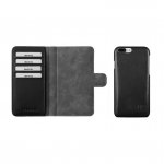 JT Berlin WalletCase Style 3in1 - кожен калъф (естествена кожа), тип портфейл с отделящ се кейс за iPhone 8 Plus, iPhone 7 Plus (черен) 4