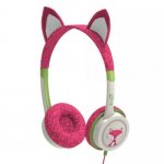 iFrogz Little Rockers Costume Kids On-Ear Headphones - слушалки подходящи за деца за мобилни устройства (розов-зелен) 2