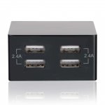 4smarts PowerPlug Quad USB Charger 4.8A - захранване за ел. мрежа 4.8A с 4xUSB изхода (черен) 1