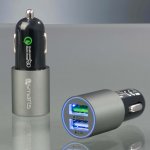 4smarts Qualcomm 3.0 Quick Car Charger 6A - зарядно за кола с технология за бързо зареждане (6 Ампера) с 2 USB изхода (черен-тъмносив) 2