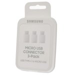Samsung USB-C to microUSB Adapter 3pc. EE-GN930 - USB-C адаптер за устройства с USB-C порт (3 броя) (бял) 2