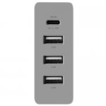 Macally 72W USB-C/USB-A Wall Charger - захранване с 3 USB изхода и USB-C изход за мобилни телефони и таблети (с включен в комплекта USB-C кабел) 2