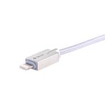 Devia Vipper Lightning Data Cable 1.2m. - плетен lightning кабел (120 см.) за iPhone, iPad и iPod с Lightning вход (сребрист) 2