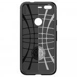 Spigen Rugged Armor Case - термополиуретанов кейс с най-висока степен на защита за Google Pixel (черен) 7