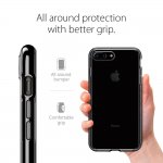 Spigen Neo Hybrid Case Crystal - хибриден кейс с висока степен на защита за iPhone 8 Plus, iPhone 7 Plus (прозрачен-черен гланц) 7