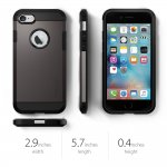Spigen Tough Armor Case - хибриден кейс с най-висока степен на защита за iPhone 8, iPhone 7 (черен-сив) 5