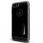 Spigen Tough Armor Case - хибриден кейс с най-висока степен на защита за iPhone 8 Plus, iPhone 7 Plus (черен гланц) 3