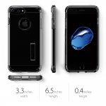 Spigen Tough Armor Case - хибриден кейс с най-висока степен на защита за iPhone 8 Plus, iPhone 7 Plus (черен гланц) 6