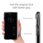 Spigen Tough Armor Case - хибриден кейс с най-висока степен на защита за iPhone 8 Plus, iPhone 7 Plus (черен гланц) 4