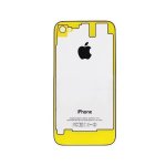iPhone 4 Backcover - резервен заден капак за iPhone 4 (жълт-прозрачен) 1