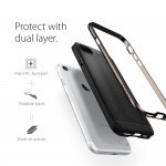 Spigen Neo Hybrid Case - хибриден кейс с висока степен на защита за iPhone 8, iPhone 7 (черен-сив) 3