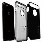 Spigen Slim Armor Case - хибриден кейс с поставка и най-висока степен на защита за iPhone 8 Plus, iPhone 7 Plus (черен гланц) 2
