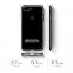 Spigen Ultra Hybrid Case S - хибриден кейс с висока степен на защита и поставка за iPhone 8 Plus, iPhone 7 Plus (прозрачен-черен гланц) 6