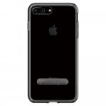 Spigen Ultra Hybrid Case S - хибриден кейс с висока степен на защита и поставка за iPhone 8 Plus, iPhone 7 Plus (прозрачен-черен гланц) 7
