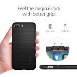 Spigen Liquid Armor Case - качествен термополиуретанов кейс за iPhone 8 Plus, iPhone 7 Plus (черен) 3