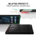 Spigen Rugged Armor Case - термополиуретанов кейс с най-висока степен на защита за Huawei P9 (черен) 3