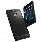 Spigen Rugged Armor Case - термополиуретанов кейс с най-висока степен на защита за Huawei P9 (черен) 5